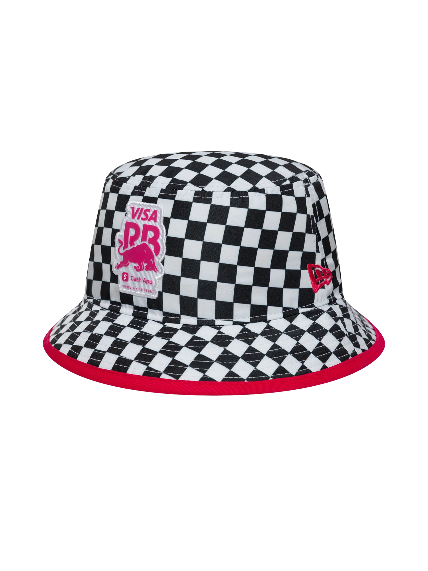 Visa Cash App Racing Bulls New Era Checkerboard Tapered Bucket Hat